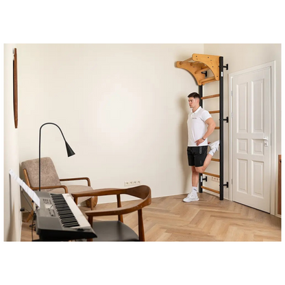 BenchK 711B Wall Bars with Wooden Pull-Up Bar