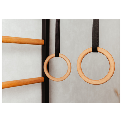 BenchK 711B + A076 Wall Bars with Wooden Pull-Up Bar & Accessories