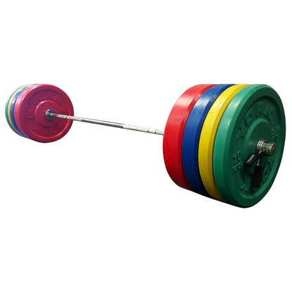 York Barbell Rubber Training Bumper Plate Set (Color, Metric)