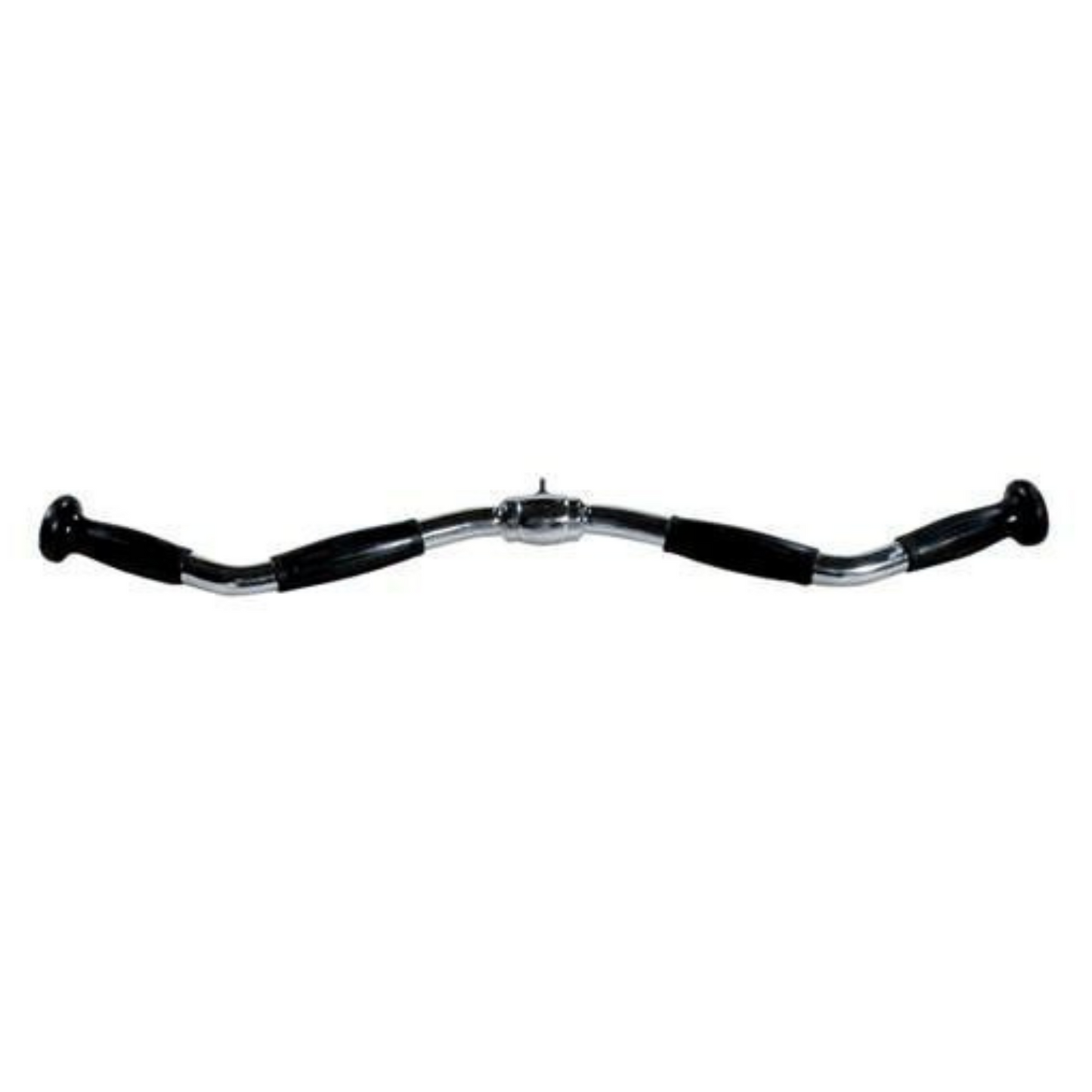 York Barbell 28" Chrome Revolving Curl Bar with Rubber Grips