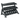 TAG Fitness Hex 3-Tier Flat Tray Dumbbell Rack