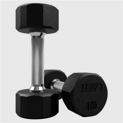 Troy 12-Sided Rubber Dumbbell