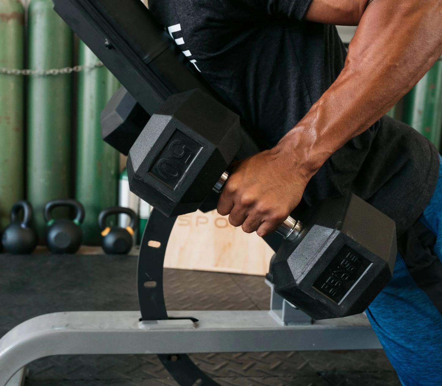 Fringe Sport Rubber Hex Dumbbell Pairs