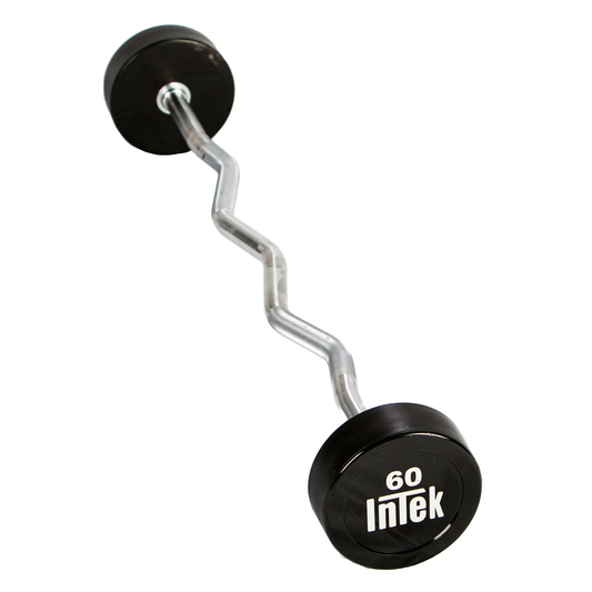 Intek Strength Bravo Series Solid Urethane Fixed Curl Barbells