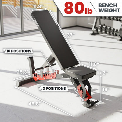 Synergee Adjustable Wing Back Bench