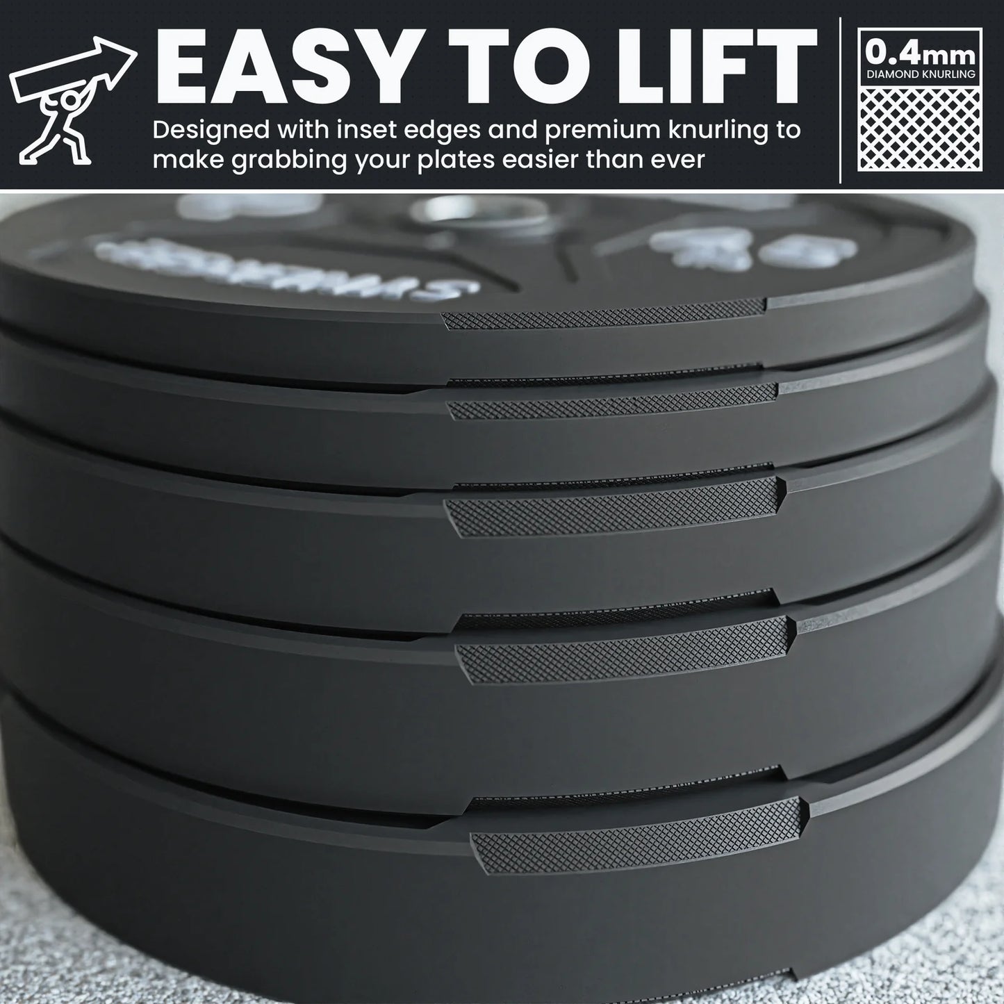 Synergee EZ Grip Bumper Plates 260 lb Set