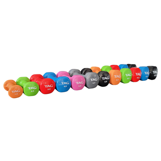 TAG Fitness Vinyl Coated Beauty Bell Dumbbell