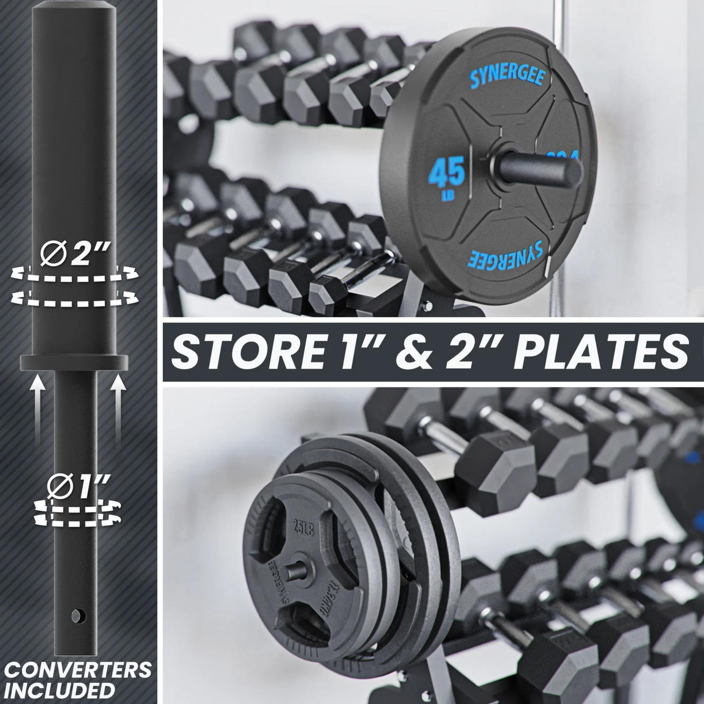 Synergee Dumbbell & Kettlebell Rack