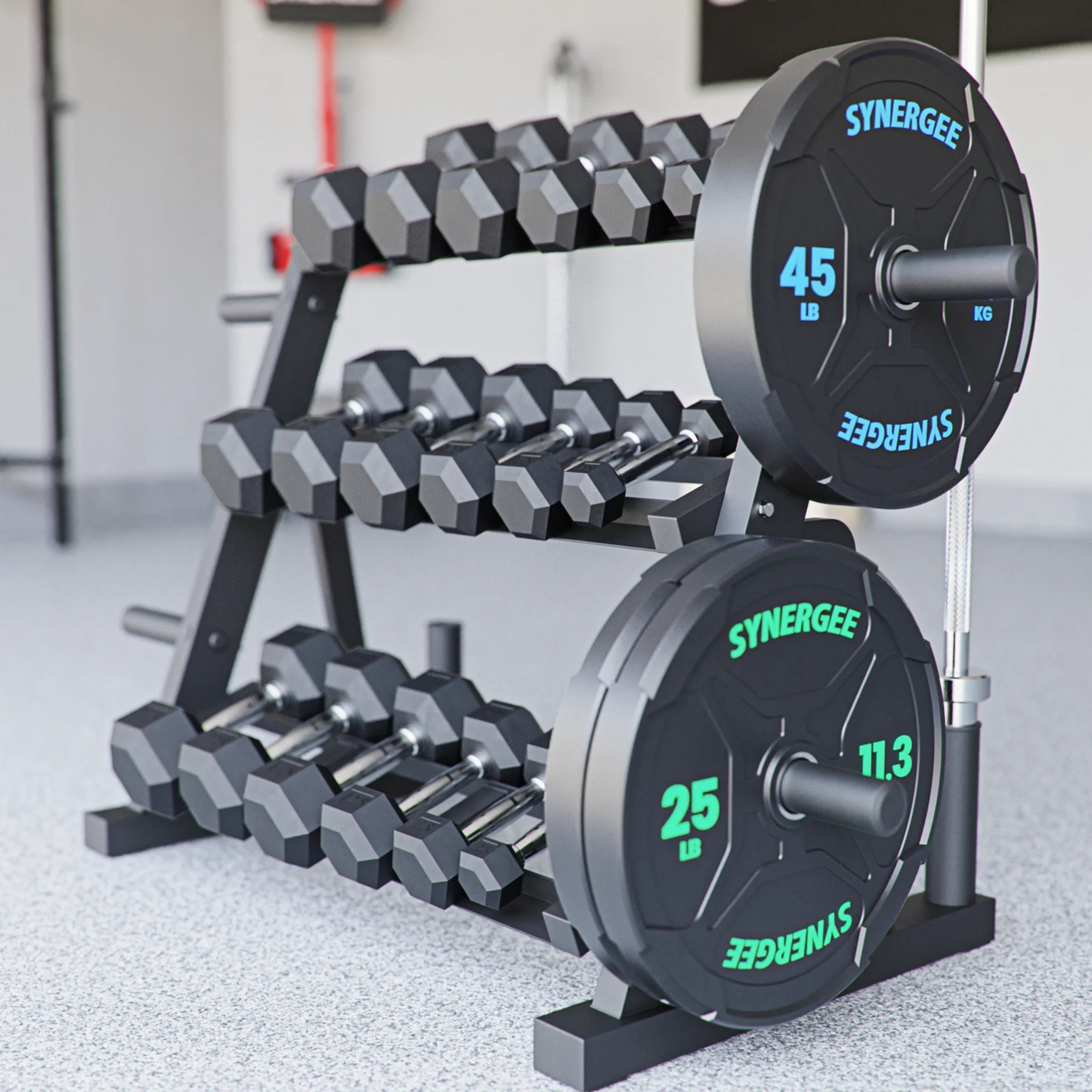 Synergee Dumbbell & Kettlebell Rack