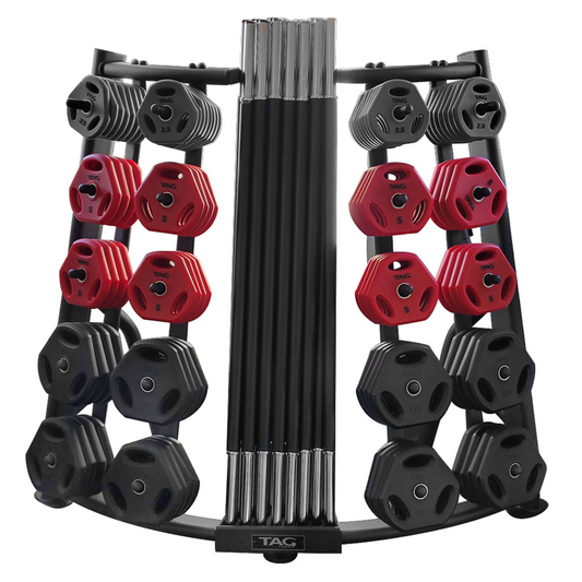 TAG Fitness Cardio Pump Sets with Rack