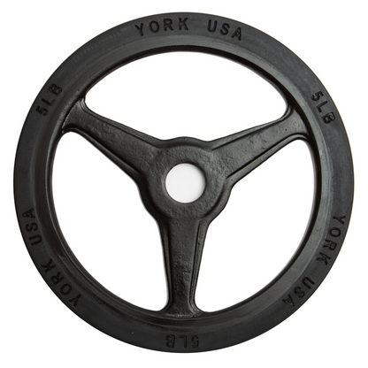 York Barbell Colored Bumper Grip Plate