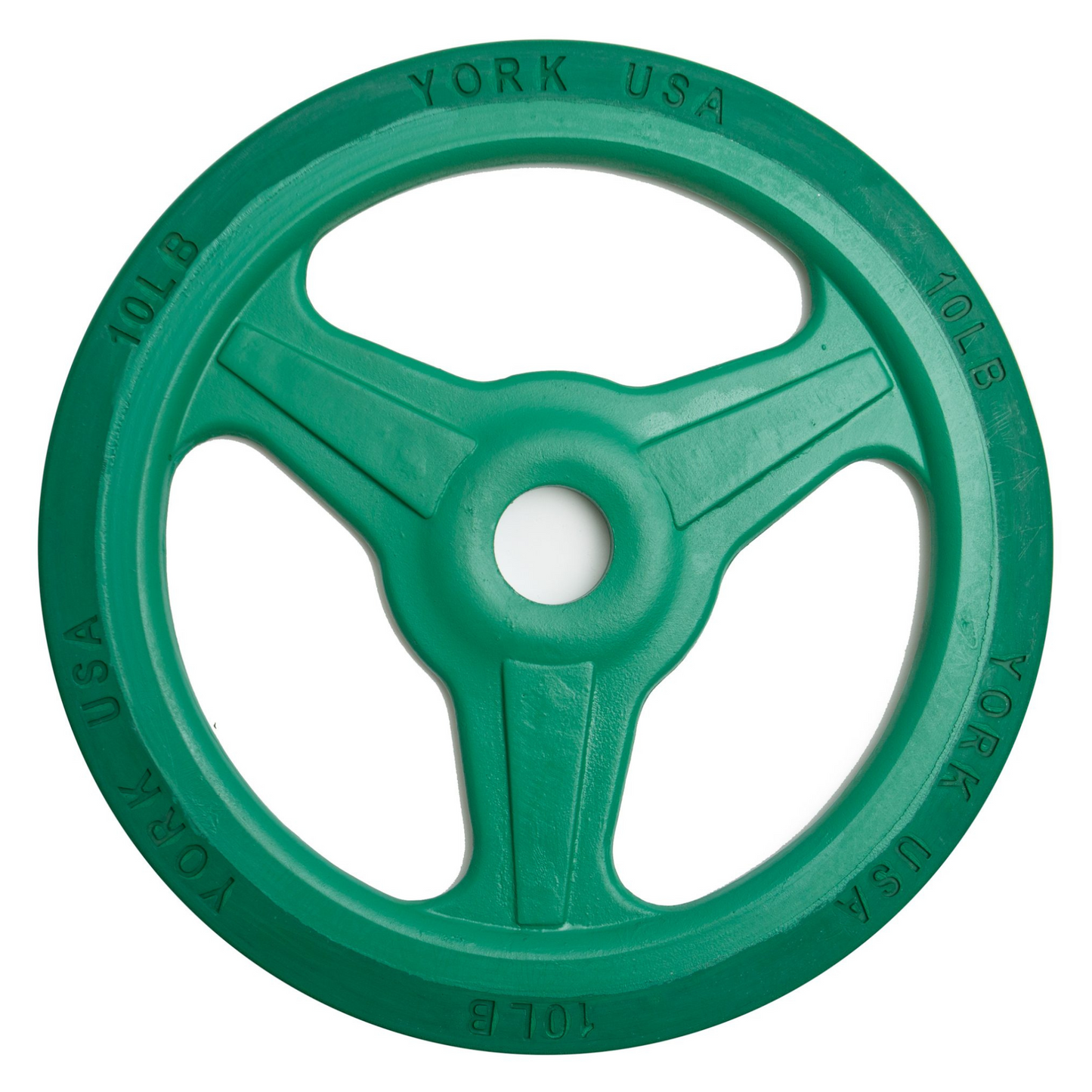 York Barbell Colored Bumper Grip Plate