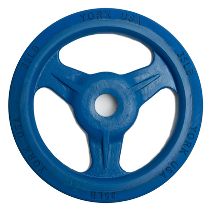 York Barbell Colored Bumper Grip Plate