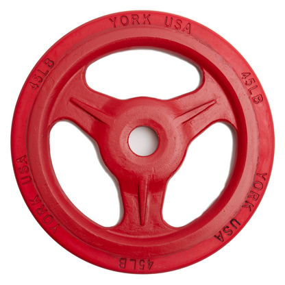 York Barbell Colored Bumper Grip Plate