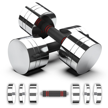 Synergee Adjustable Chrome Dumbbells