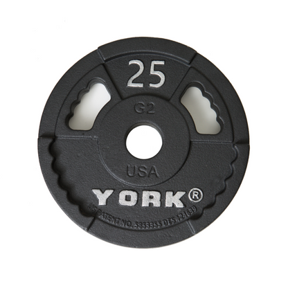 York Barbell 2" G-2 Cast Iron Olympic Weight Plate
