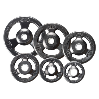York Barbell 2" Iso-Grip Rubber Encased Steel Olympic Plate