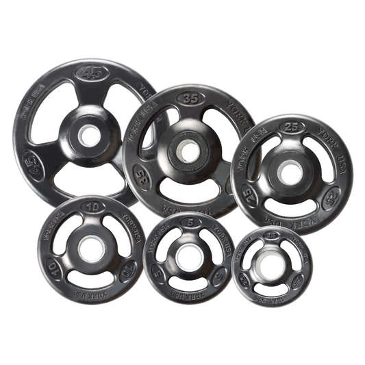 York Barbell 2" Iso-Grip Rubber Encased Steel Olympic Plate