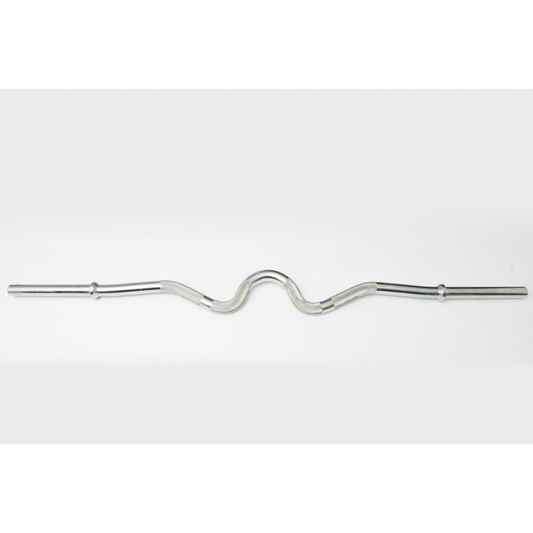 York Barbell Chrome Super Curl Bar with Fixed Inner Collars