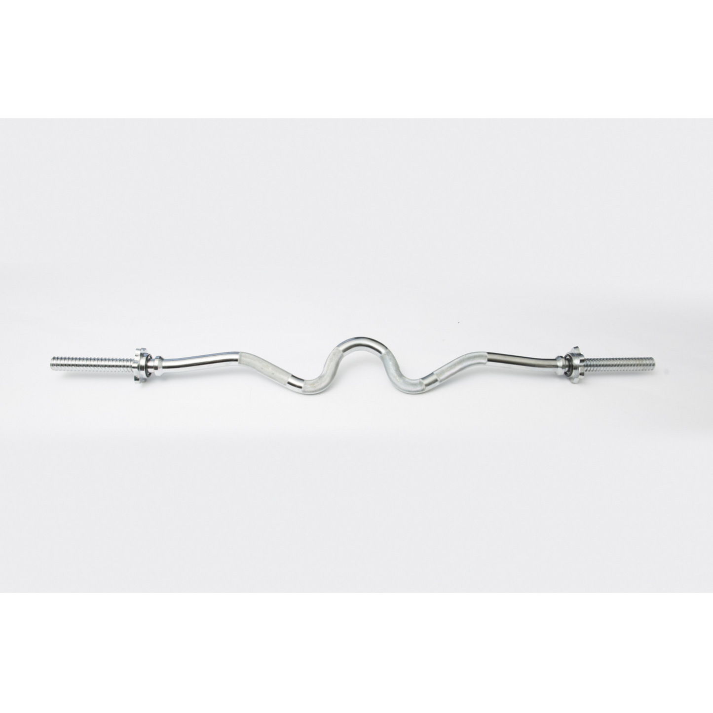 York Barbell Chrome Spin-Lock Super Curl Bar with Spin-Lock Collars