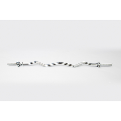York Barbell Chrome Spin-Lock Curl Bar with Spin-Lock Collars
