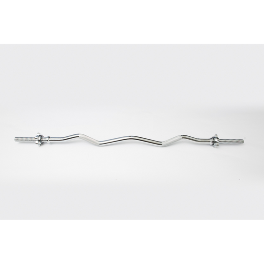 York Barbell Chrome Spin-Lock Curl Bar with Spin-Lock Collars