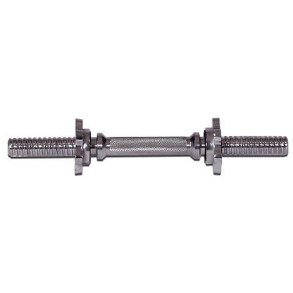 York Barbell Chrome 14" Spin-Lock Dumbbell Handle with Spin-Lock Collars