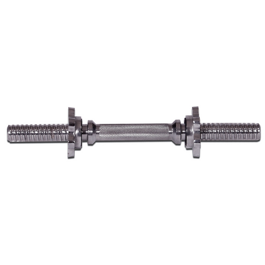 York Barbell Chrome 14" Spin-Lock Dumbbell Handle with Spin-Lock Collars