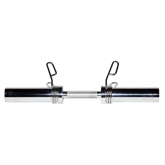 York Barbell 20" Olympic Dumbbell Handle with Spring Clip Collars