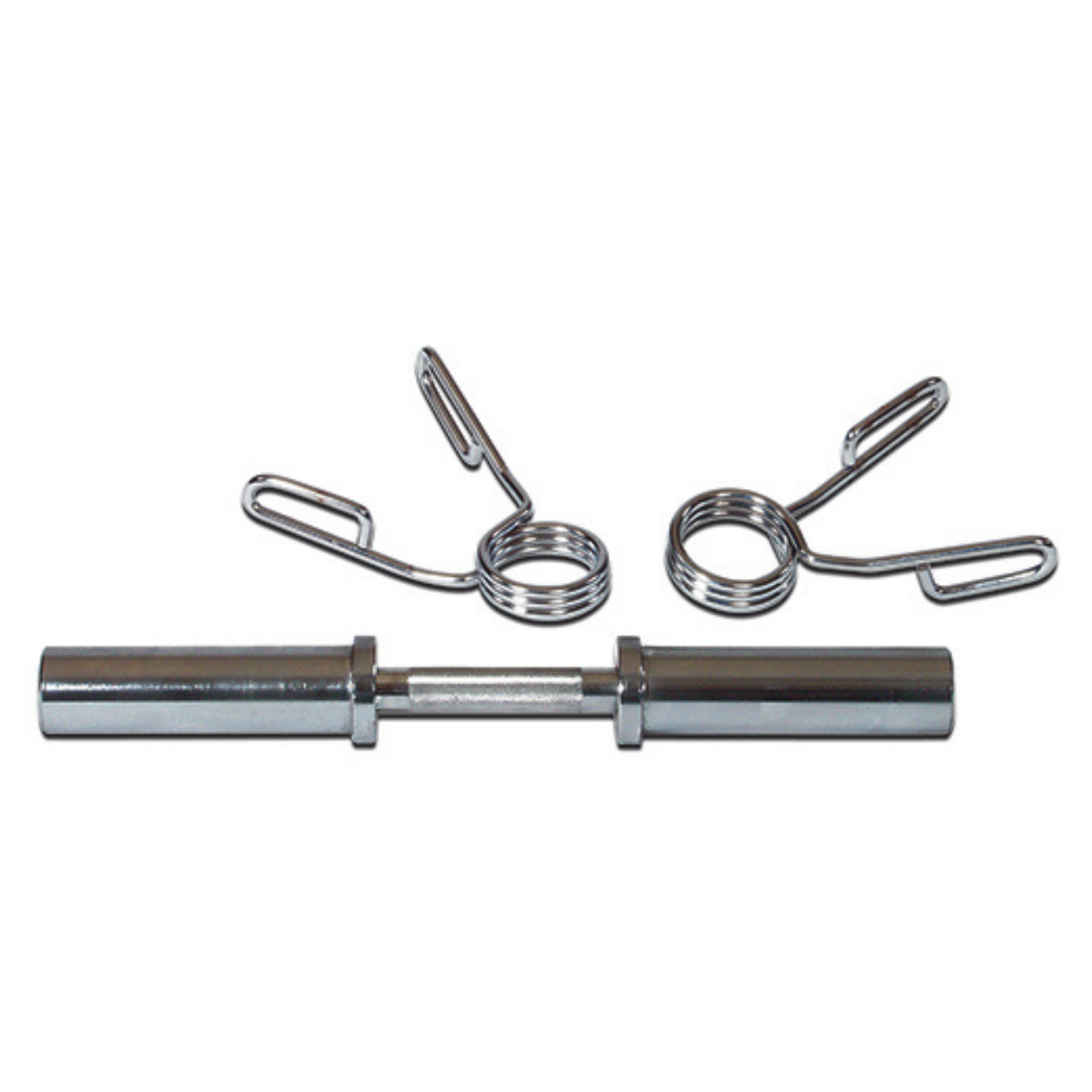 York Barbell 20" Olympic Dumbbell Handle with Spring Clip Collars