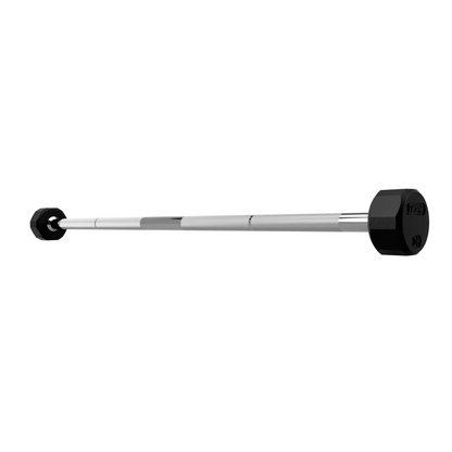 Troy 12-Sided Rubber Straight Barbell Set with Rack 20–110 lbs