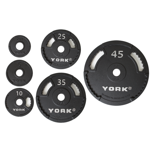 York Barbell 2" G-2 Cast Iron Olympic Weight Plate